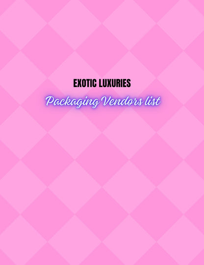 Packaging vendors list